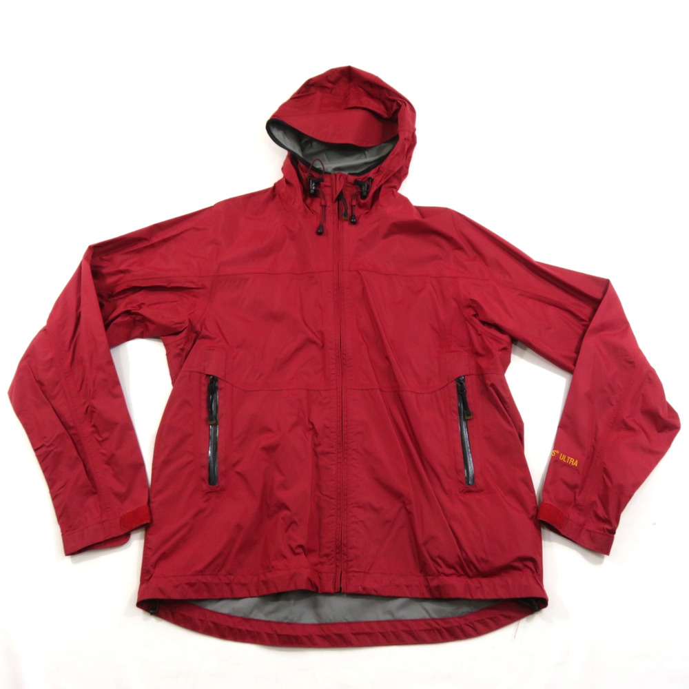 Cabela's Jacket Dry Plus Ultra Hood & Carry Bag Maroon/Red Womens Sz S